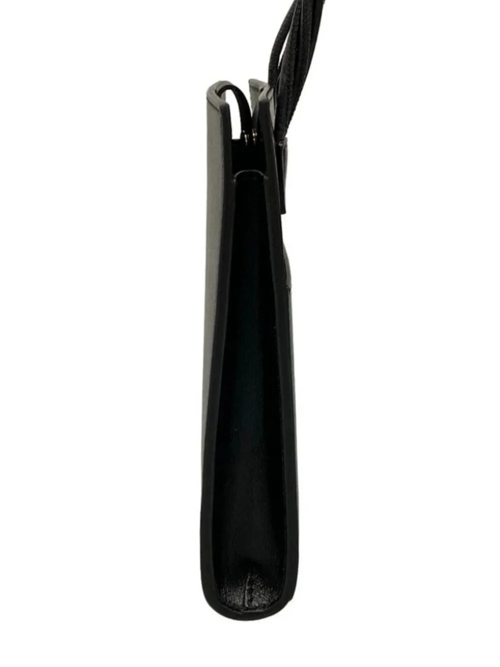 JIL SANDER TANGLE PHONE CASE Black Leather Shoulder Bag